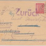 SBZ - 2x12 Pfg. Ost-/West-Sachsen Brief Leipzig - Pleinfeld 1946 Weiterleitung