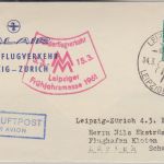DDR - Leipziger Frühjahrsmesse 1961 BALAIR Sonderflug Leipzig - Zürich