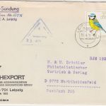 DDR - 35 Pfg. Blaumeise Brief Leipzig - Marktheidenfeld 1979 Zollkontrolle