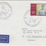 DDR - 40 Pfg. 100. Geb. Lenin Luftpostbrief i.d. SCHWEIZ SST Eisleben 1985