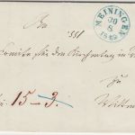 Thurn & Taxis - Meiningen 30/8 1849 blauer K1 Francobrief n. Wittemberg Inhalt !