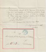 Thurn & Taxis - Meiningen 30/8 1849 blauer K1 Francobrief n. Wittemberg Inhalt !