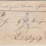 Hamburg/Sachsen - Preuss. PA K2 29/3 Portobrief (Proben) n. Leipzig 1857