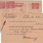 Bayern - 10 Pfg. Staatswappen Ganzsache+Zusatz München - Braunschweig 19.6.20