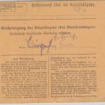 Bayern - 75 Pfg Staatswappen/Volksstaat Paketkarte Freyung v/W. - Fraunberg 1919