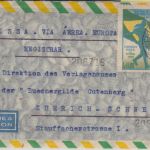 Brasilien - 5,80 Cr. Fussball-WM 1950 u.a. Luftpost-Einschreibebrief Sao Paulo