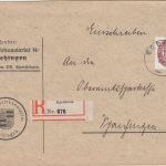 DR - 60 Pfg. Strohhut Einschreibebrief Egesheim - Spaichingen 1929