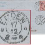 NDP/Hannover - Emden 17/11 nachv. hann. K2 Brief 1 Gr./dst. n. Aurich 1868