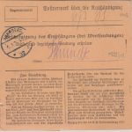 Bayern - 75 Pfg Staatswappen/Volksstaat Paketkarte Neustadt a/A. - Nürnberg 1920
