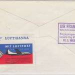 BRD - Helikopterpost Ulm München 1963 Zuleitung Air France Flug München - Berlin