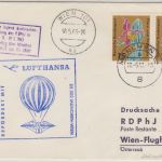 BRD - Helikopterpost Ulm München 1963 Zuleitung Air France Flug München - Wien