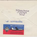 BRD - Helikopterpost Ulm München 1963 Zuleitung Air France Flug München - Wien