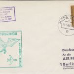 BRD - Helikopterpost Ulm München 1963 Zuleitung Air France Flug München - Berlin