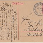 Bayern - 10 Pfg. Germania/Freistaat K1 Lauterecken 20. JUN 19 n. Freiburg