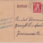 Bayern - 15 Pfg. Hupp/Freistaat + Zusatz K2 Rodenbach Kaiserslautern11. MAI 20