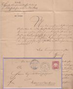 Bayern - Niederkirchen b. Kaisersl. 1890 K1 10 Pfg Wappen Brief n Kaiserslautern