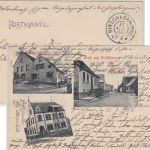 Bayern/Pfalz - Hirschhorn Wirtschaft Schule etc. sw-Mehrbild-AK gelaufen 1908