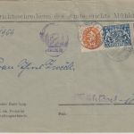 Bayern - 1M. Staatswappen u.a. Ortszustellurkunde Mühldorf 22.5.20