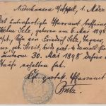Bayern - Niederhausen a./A. 1912 Fremdentwertung 5 Pfg. Germania GA/Antwortteil