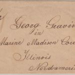 Bayern - 20 Pfg. Wappen Wz. 3 Brief n. USA K1 Dielkirchen - Marine Illinois 1886