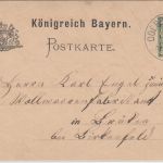Bayern - Doerrmoschel 19. DEZ 93 Postablage K1 5 Pfg. Ganzsache n. Brücken