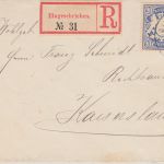 Bayern - 10+20 Pfg. Wappen Einschreibebrief Bayernfeld-Cölln Kaiserslautern 1902