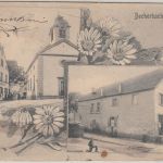 Bayern/Pfalz - Becherbach Gasthaus Geschäft Kirche sw-Mehrbild-AK gelaufen 1907