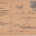 Bayern - 2x25 Pfg. Staatswappen Zustellurkunde München - Potzham 1916