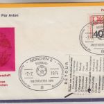 BRD - München Fussball WM 1974 SST Luftpostbrief n. HOLLAND lux. Lagergebühr