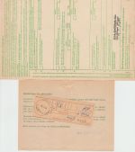BRD - Arolsen 1971 Taxe percue Paketkarte n. SCHWEDEN + Gebührenzettel