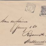 Niederl. Ind. - 10/10 C. Wilhelmine/Überdruck Ganzsache Brief Buitenzorg 1906