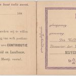 Niederl. Ind. - 5/5 C. Wilhelm III. GA m. Antwortteil priv. Zudruck Batavia 1880
