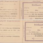 Niederl. Ind. - 5/5 C. Wilhelm III. GA m. Antwortteil priv. Zudruck Batavia 1880