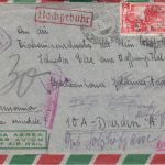 Italien - 60 L. Freimarke Luftpostbrief Genua Dresden 1953 Nachgebühr Irrläufer