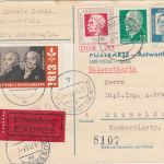 BRD/DDR - 15 Pfg. Bed. Deutsche Ganzsache A-Teil+Zusatz Eilkarte Zwickau 1963