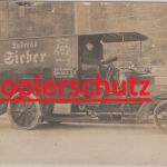 Bayern - München Sieber Hoflieferant/Metzgerei Lieferfahrzeug sw-Fotokarte 1912