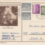 BRD - 10 Pfg. Dürer Bildganzsache + Brandenburger Tor Mühldorf - Ingelheim 1964