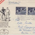 Österreich - 2x1 S. Weltkongress Gewerkschaften u.a. Schmuckkuvert/FDC Wien 1955