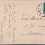 Glückwunsch - Neujahr Hufeisen Kinder Hunde Prägekarte gelaufen Grafing 1913