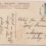 Glückwunsch - Neujahr Uhr Kind Jugendstil Prägekarte gelaufen Leimeritz 1911