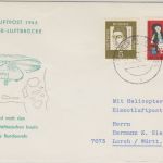BRD - Eisnotluftpost 1963 Helicopter Luftbrücke Schmuckkuvert Spiekeroog