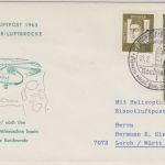 BRD Eisnotluftpost 1963 Helicopter Luftbrücke Schmuckkuvert Nordseebad Langeoog