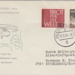 BRD - Eisnotluftpost 1963 Helicopter Luftbrücke Schmuckkuvert nach Spiekeroog