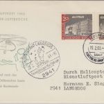 BRD - Eisnotluftpost 1963 Helicopter Luftbrücke Schmuckkuvert nach Langeoog