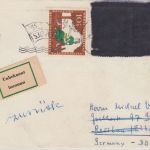 BRD/Postkrieg 2x20 Pfg. Vertreibung u.a. Brief i.d. DDR Norweg. Schiffspost 1966