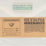 BRD/Postkrieg - Brandenburger Tor MH-Blatt u.a. Einschreibebrief i.d. UdSSR 1970