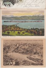 Bayern/AT/CH - Bodensee 6 Panoramakarten ex 1896/ca. 1925