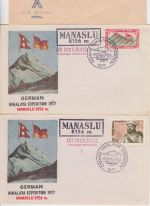 Nepal - Deutsche Himalaja Expedition 1977 2 Belege + UPU FDC 1959
