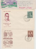 Indien - 8 FDC ex 1958/1977