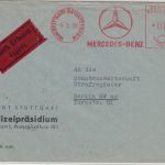 BRD - Stuttgart-Untertürkheim 1958 80 Pfg. AFS Merzedes-Benz Eilbrief n. Berlin